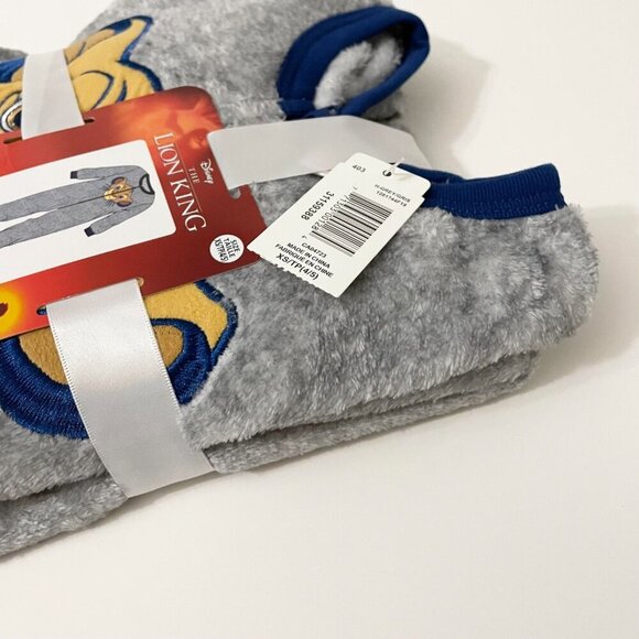 Disney The Lion King Simba Kids Boys Sleeper Zippered Fleece XS 4/5 - Picture 7 of 16